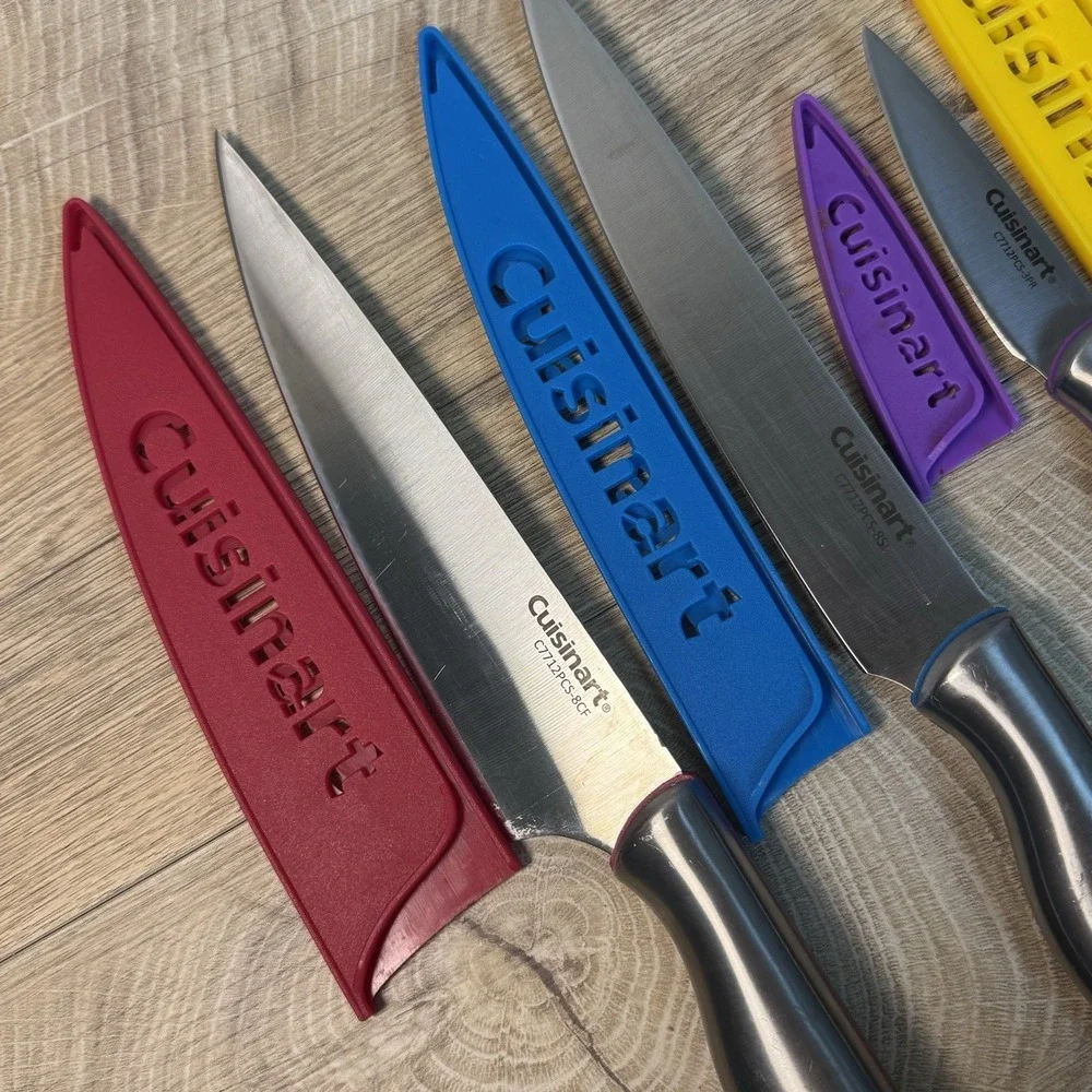Cuisinart 6 Stainless Steel Knife Set With Protective Blade Sleeves C7710PCSHDP